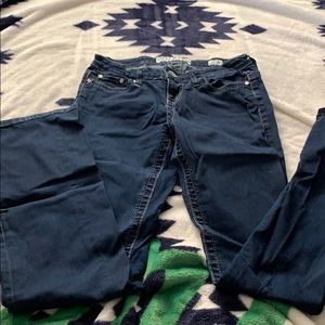 Dark wash non-distressed bootcut jeans